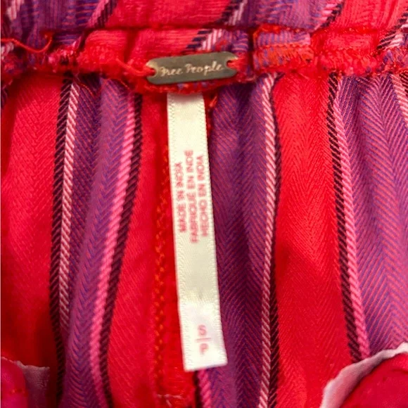 Free People Red Striped Drawstring Pants - Picture 5 of 6